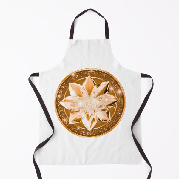 Item preview, 3D Amber Gold Crystal Lotus & Golden Frame designed and sold by MinimalAurashop.