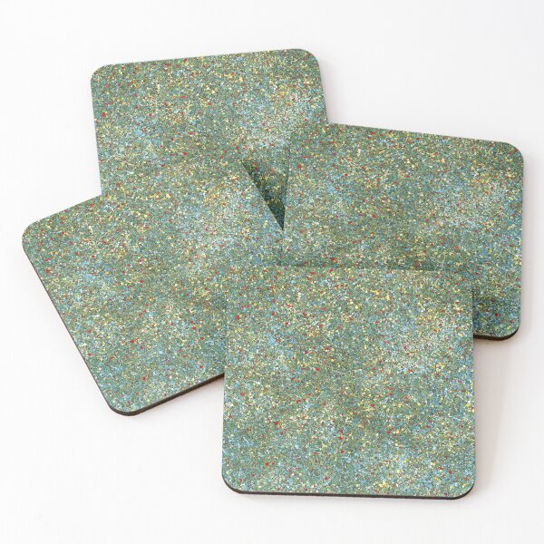 Item preview, Emerald Green and Gold Shimmer Stipple Art designed and sold by Piotrek0001.