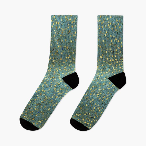 Item preview, Deep Teal and Shimmering Gold Polka Dot Art designed and sold by Piotrek0001.