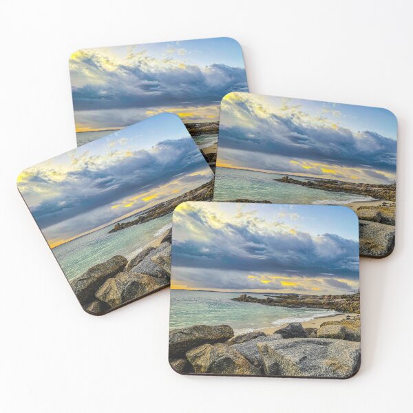 Item preview, Golden Breakers, Churning Skies and dark blue clouds designed and sold by Coastal Wearable Art & Home Decor.