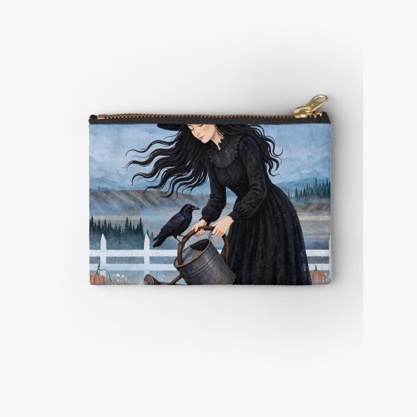 Item preview, Black witch and crow - Watering Pumpkins designed and sold by DibujandoPorfa.