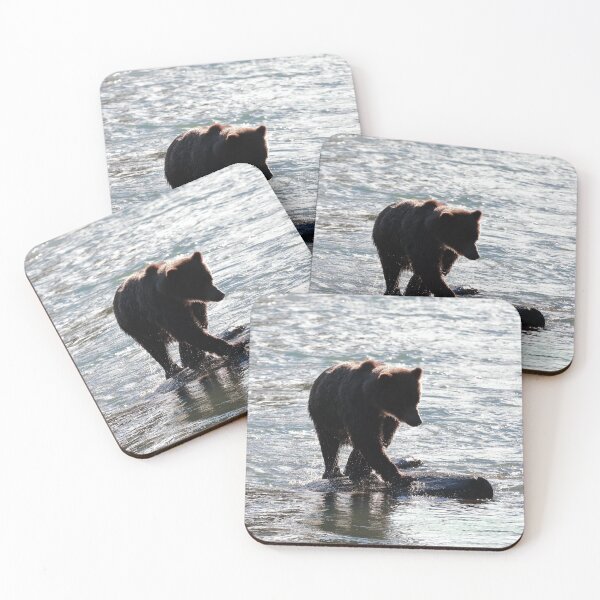 Item preview, Grizzly family fishing designed and sold by zumi.