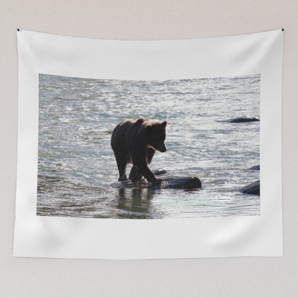 Item preview, Grizzly family fishing designed and sold by zumi.