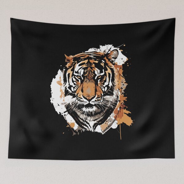 Item preview, Powerful Tiger Head Splatter designed and sold by ArtSantosv.