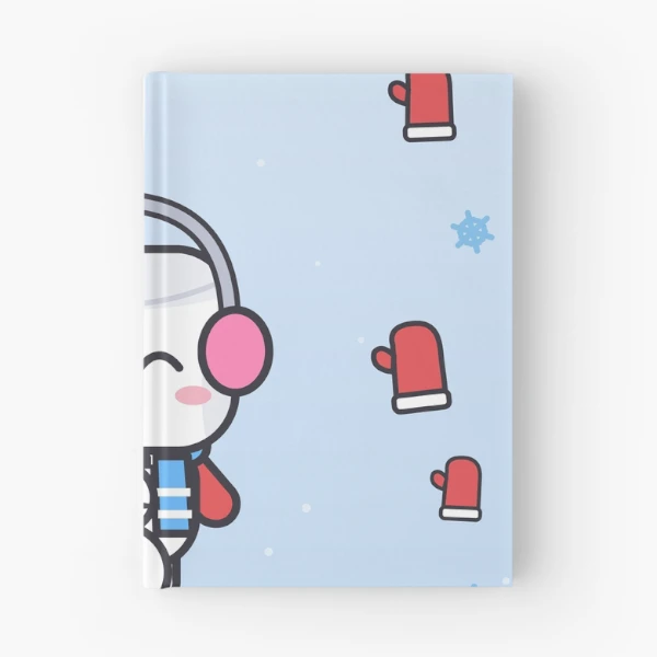 Let It Snow - Cute Winter Marshmallow Pip with a Snowman — Spiral Notebook by BiMood