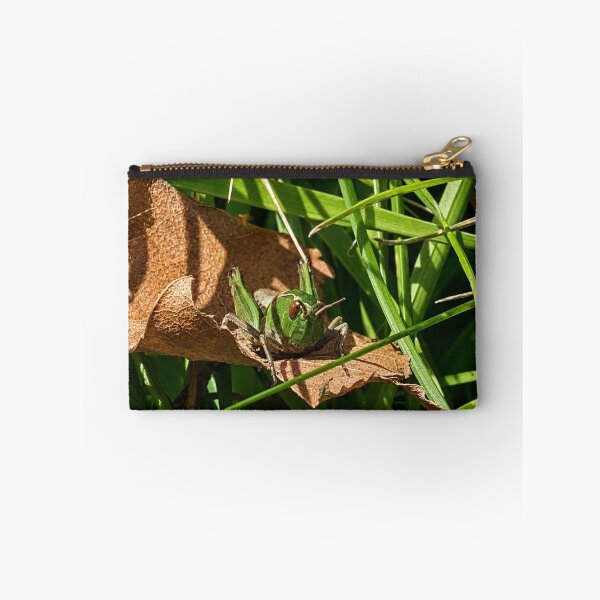 Item preview, Grasshopper Peeking from Autumn Leaf designed and sold by Astute-Artio-Photography.