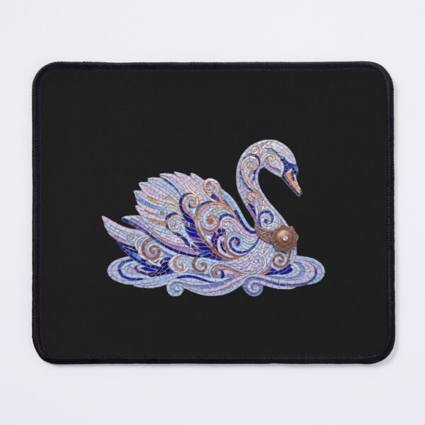 Item preview, Mosaic Swan Stained Glass Elegant Lake Graceful Water Bird Art designed and sold by ArtivaaStudio.