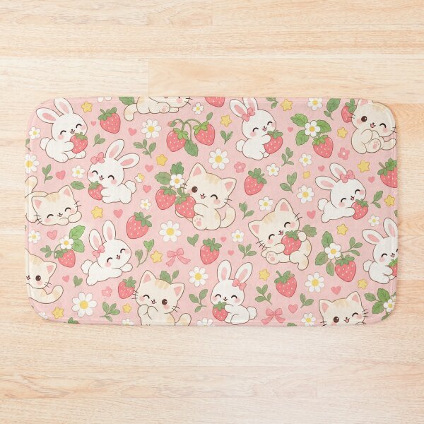 Item preview, Cute Kittens & Bunnies Pastel Pattern designed and sold by han61578.