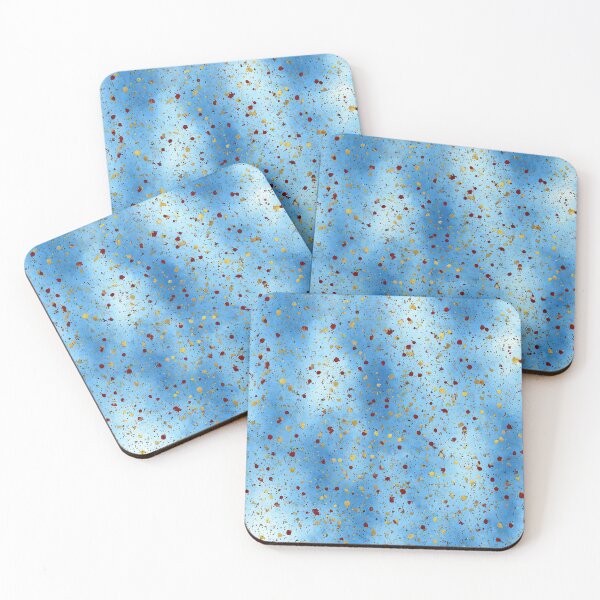 Item preview, Soft Sky Blue and Gold Speckled Watercolor designed and sold by Piotrek0001.