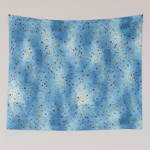 Item preview, Soft Sky Blue and Gold Speckled Watercolor designed and sold by Piotrek0001.