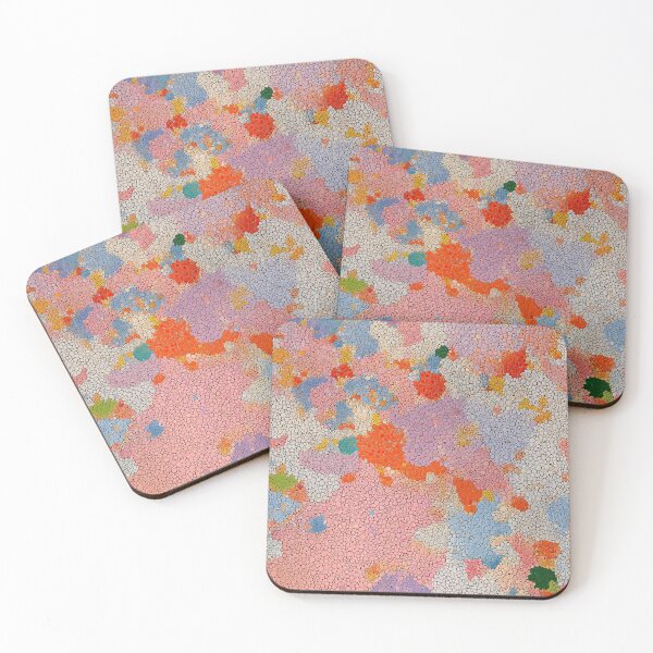 Item preview, Pastel Peach Stippled Modern Abstract Art designed and sold by Piotrek0001.