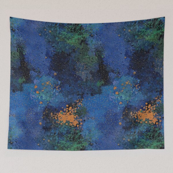 Item preview, Celestial Midnight Blue Starry Dust Art designed and sold by Piotrek0001.