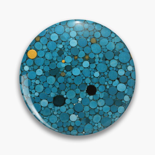 Item preview, Vibrant Cyan Blue Pebble Ring Mosaic Pattern designed and sold by Piotrek0001.