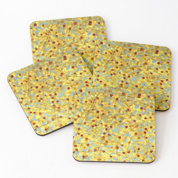 Item preview, Golden Yellow Confetti and Line Art Pattern designed and sold by Piotrek0001.