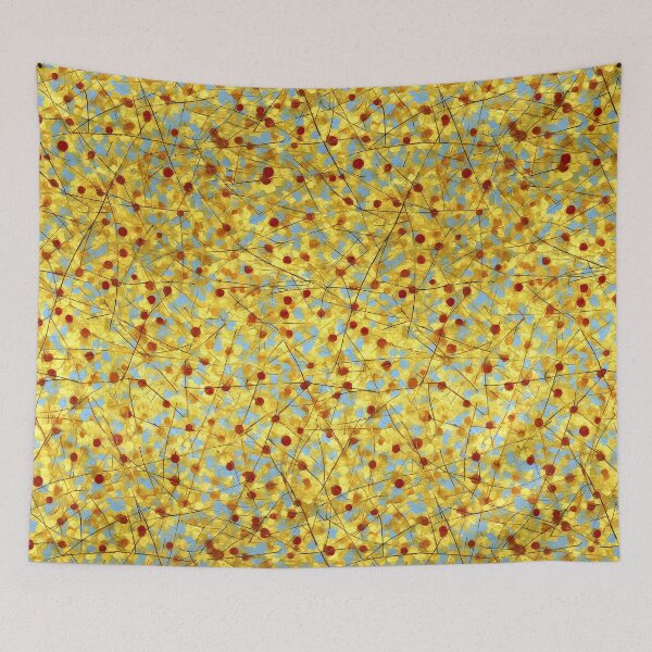 Item preview, Golden Yellow Confetti and Line Art Pattern designed and sold by Piotrek0001.