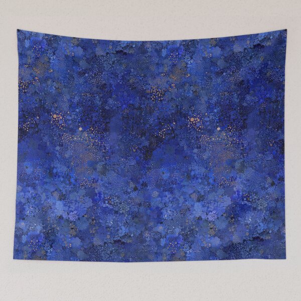 Item preview, Ultramarine Blue and Gold Shimmer Dust Art designed and sold by Piotrek0001.