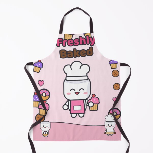 Item preview, Freshly Baked - Cute Baker Marshmallow Pip with a Cupcake designed and sold by BiMood.