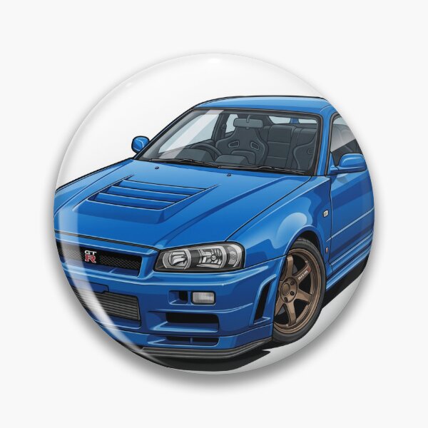 Item preview, 1999 Bayside Blue Nissan Skyline GT-R R34 V-Spec JDM Sticker designed and sold by Fixnovaguide.