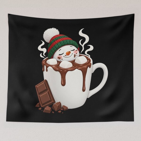 Item preview, Cute Christmas Hot Chocolate Snowman designed and sold by clothesy7.