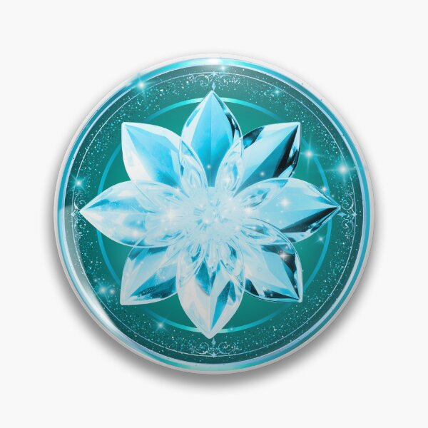 Item preview, 3D Deep Teal & Aqua Crystal Lotus Design designed and sold by MinimalAurashop.