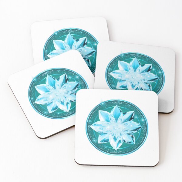 Item preview, 3D Deep Teal & Aqua Crystal Lotus Design designed and sold by MinimalAurashop.