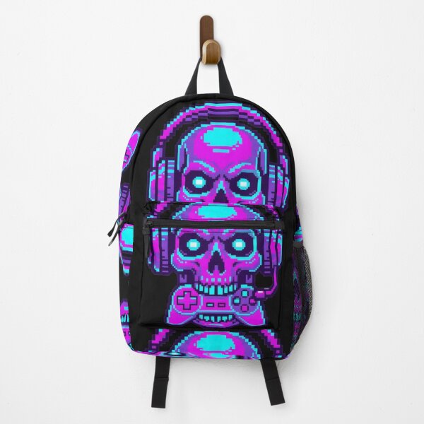Item preview, Pixel Art Skull Gamer Headset Retro Controller designed and sold by Flowing Colurs.