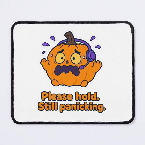 Item preview, Please Hold Still Panicking Pumpkin Headset designed and sold by serjcypher.