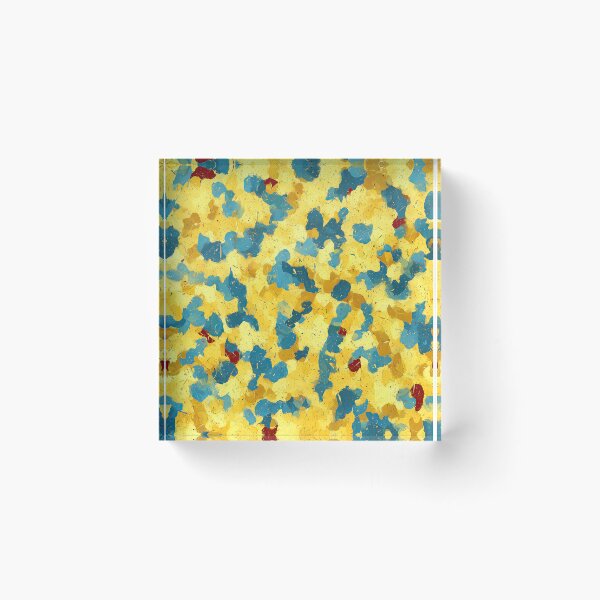 Item preview, Vivid Yellow and Blue Expressionist Splatter Art designed and sold by Piotrek0001.