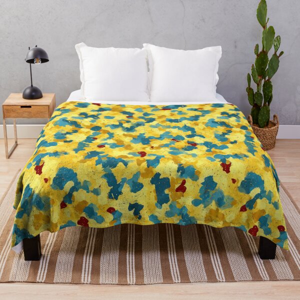 Item preview, Vivid Yellow and Blue Expressionist Splatter Art designed and sold by Piotrek0001.