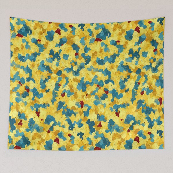 Item preview, Vivid Yellow and Blue Expressionist Splatter Art designed and sold by Piotrek0001.