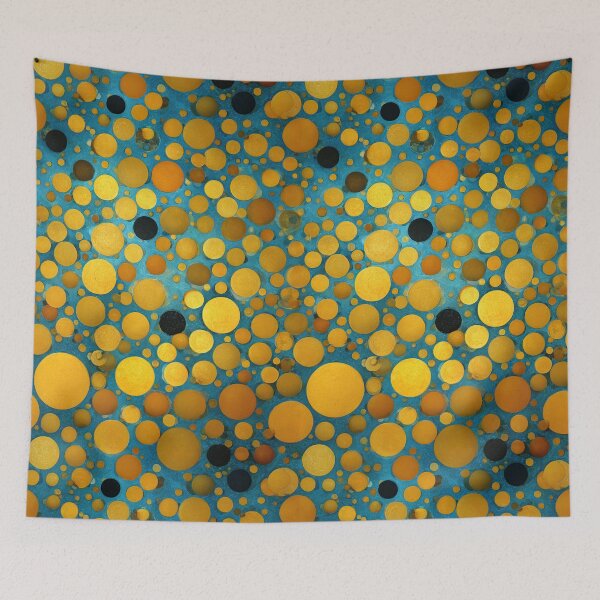 Item preview, Cobalt Blue and Golden Yellow Circle Pattern designed and sold by Piotrek0001.