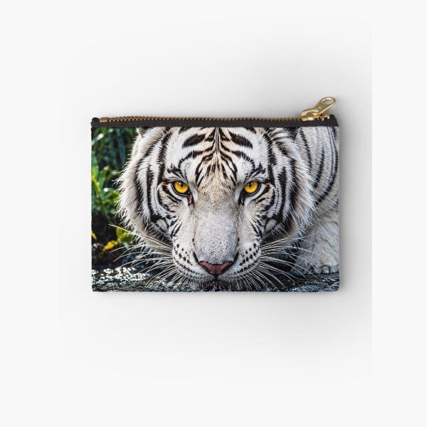 Item preview, White Tiger at Water’s Edge - Close-Up Bengal Tiger Portrait Art designed and sold by BLUESKY11a.