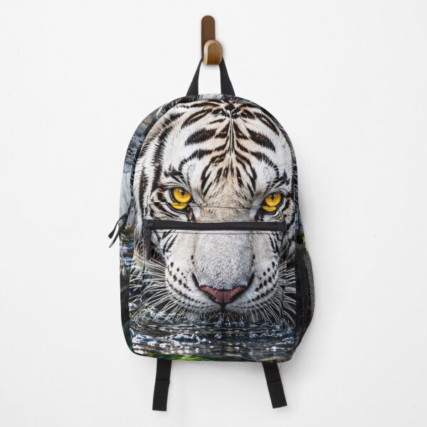 Item preview, White Tiger at Water’s Edge - Close-Up Bengal Tiger Portrait Art designed and sold by BLUESKY11a.
