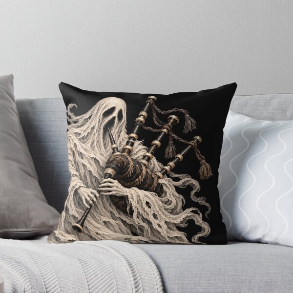 Item preview, Haunting Ghost Playing Scottish Bagpipes Gothic Halloween Art designed and sold by Meandmyshop.