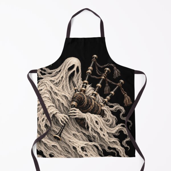 Item preview, Haunting Ghost Playing Scottish Bagpipes Gothic Halloween Art designed and sold by Meandmyshop.