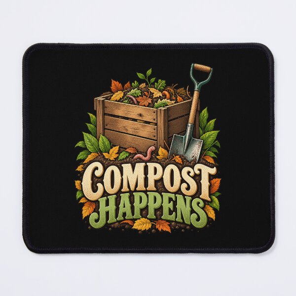 Item preview, Compost Happens - Gardening Humor designed and sold by Good Mood Foundry.