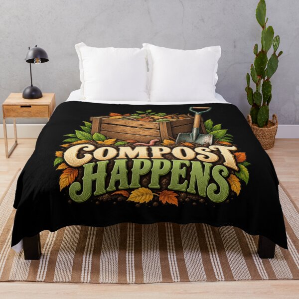 Item preview, Compost Happens - Gardening Humor designed and sold by Good Mood Foundry.