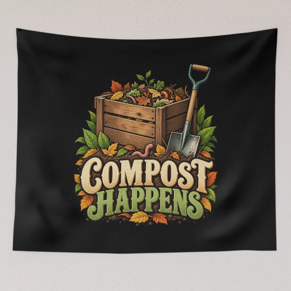 Item preview, Compost Happens - Gardening Humor designed and sold by Good Mood Foundry.