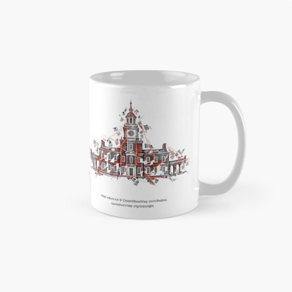 Item preview, Philadelphia Independence Hall Avant-garde Map Art designed and sold by yashardesign.