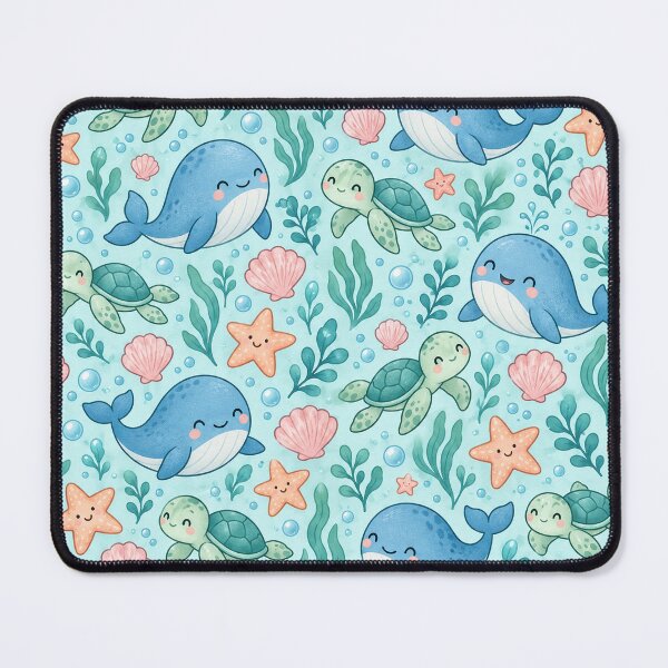 Item preview, Cute Whales & Sea Turtles Pattern designed and sold by han61578.