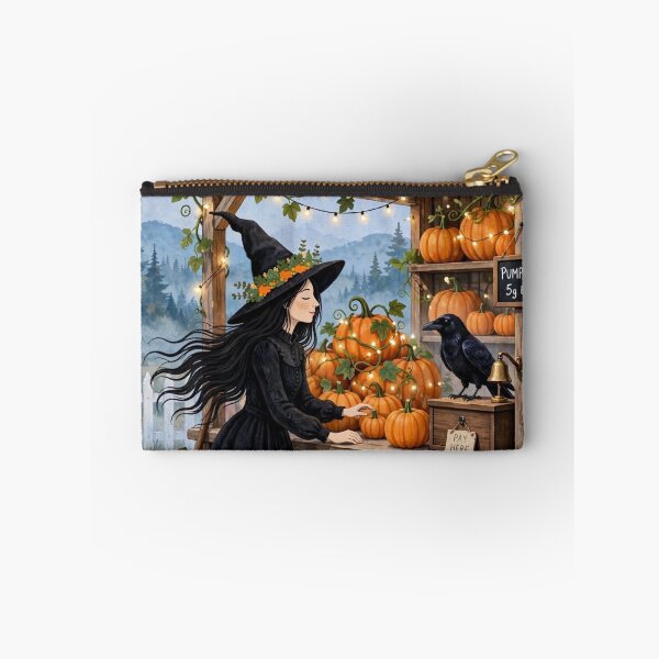 Item preview, Black witch and crow - Pumpkin Roadside Stand designed and sold by DibujandoPorfa.