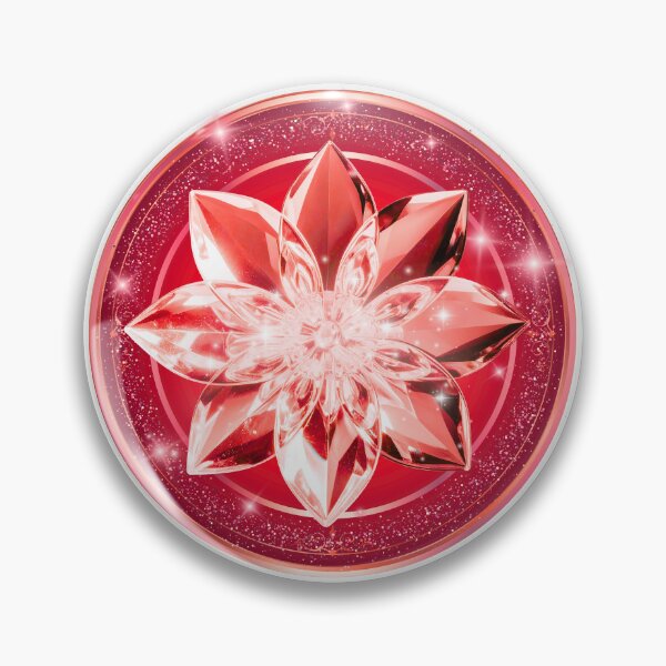 Item preview, 3D Ruby Red Crystal Lotus & Gold Frame designed and sold by MinimalAurashop.