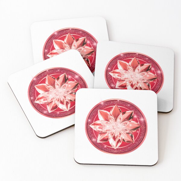 Item preview, 3D Ruby Red Crystal Lotus & Gold Frame designed and sold by MinimalAurashop.