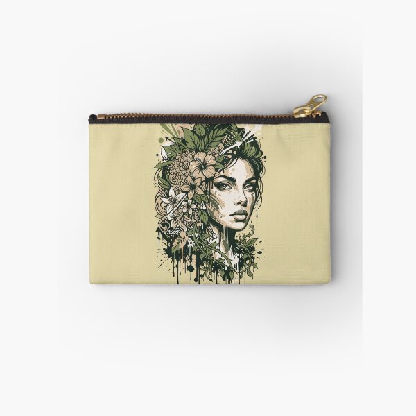 Item preview, Botanical Woman Portrait Street Art Floral Graffiti designed and sold by MarCinu Art.