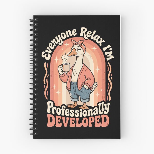 Item preview, Everyone Relax I'm Professionally Developed Retro 70s Goose Teacher Humor Graphic designed and sold by CHariliha-ka.