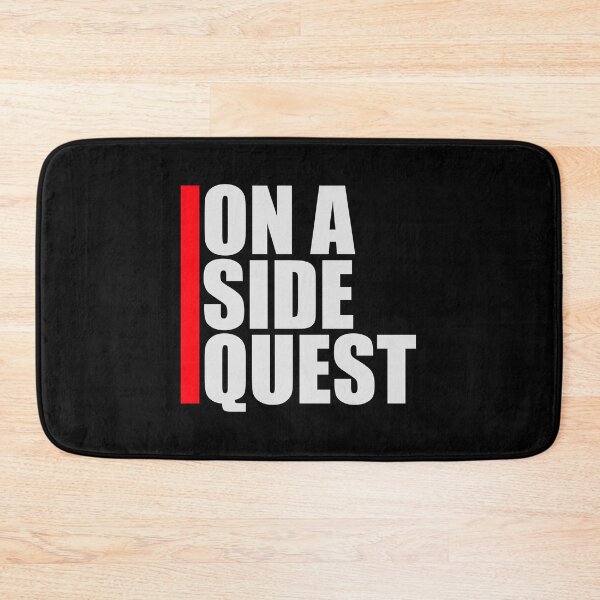 Item preview, On A Side Quest Funny Gaming Adventure Quote Logo Text designed and sold by shirt-o-mat.