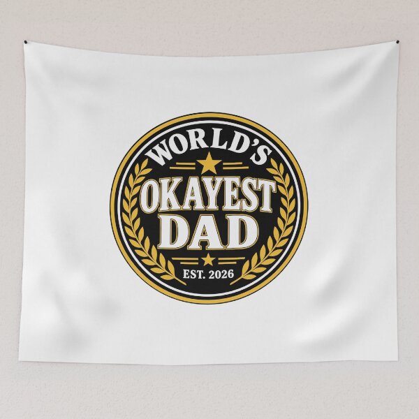 Item preview, World's Okayest Dad Est 2026 Vintage Laurel Crest designed and sold by Krasnovaovaova.