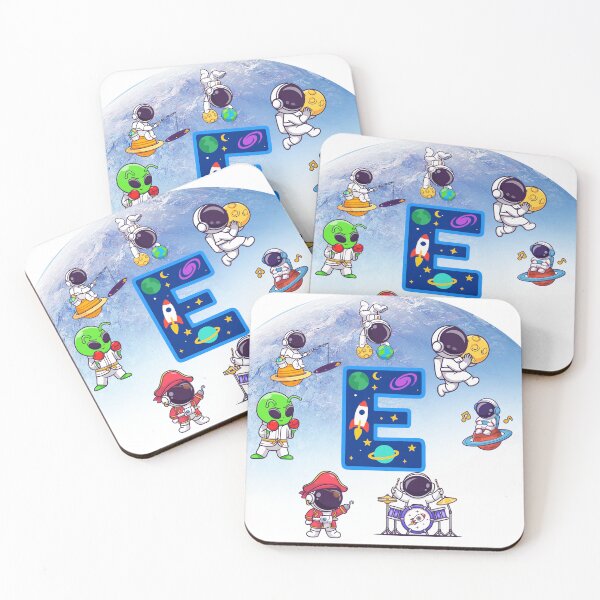 Item preview, Letter E Space Monogram — Cute Astronaut Initial Kids Decor designed and sold by BoldcreationsM.