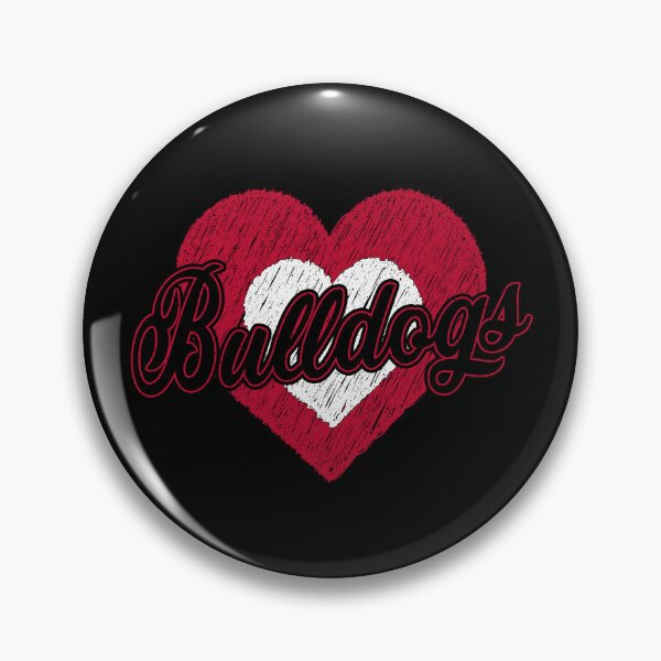 Item preview, Vintage Bulldogs Hearts Distressed Georgia Football Team designed and sold by Floral Vintage.