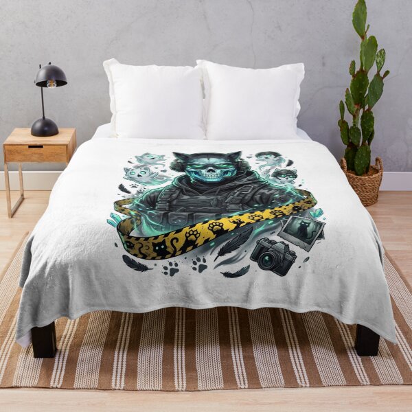 Item preview, Tactical Skull Cat Ghost Squad Teal Aesthetic designed and sold by Retro Whiskers.